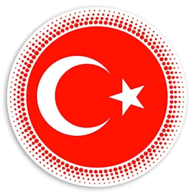 Image of 2 x 10cm Turkey Flag Vinyl Stickers Turkish Fun Travel Luggage Sticker #30739 (10cm Wide)