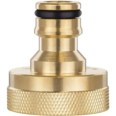 Image of Poppstar Tap Connector 1 Inch Internal Thread &amp; Plug in Coupling for Garden Hose (Compatible with Gardena System)