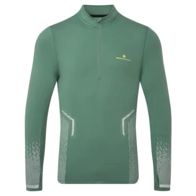 Image of Ronhill Running, Men&#039;s Tech Reflect 1/2 Zip, Dark Sage/Reflect, L
