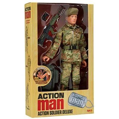 Image of Action MAN from Peterkin Soldier Deluxe 12&quot; figure with 30 points of articulation and accessories 4th Generation Special Edition Figures Ages 3+