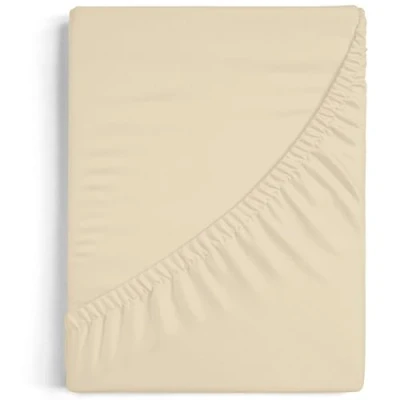 Image of Burrito Blanco A8 Fitted Sheet 100% Cotton Sheets 150 x 190/200 cm Beige