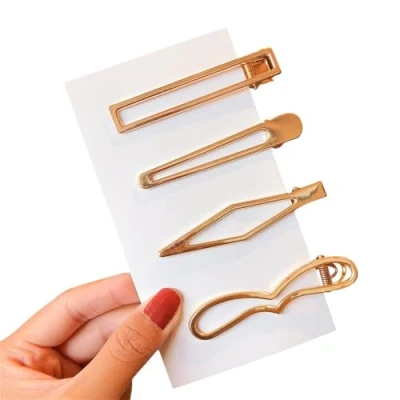 Image of yangzerangMetal Hair Clip Bobby Pin Geometric Metal Barrettes for Women Girl Styling Pins Minimalist Decorative Wedding Dainty Accessories Headwear