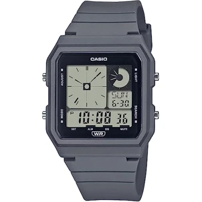 Image of Casio Standard Digital Wristwatch, LF 20 Series, Unisex, Overseas Model, Grey 20W 8A2, Retro