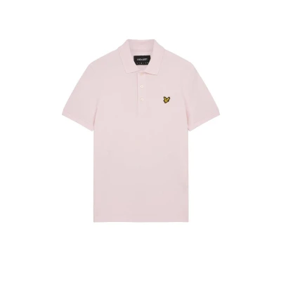 Image of Lyle &amp; Scott Plain Polo shirt, Men&#039;s, Size: XS, Light pink