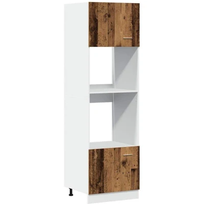 Image of vidaXL Microwave Cabinet Engineered Wood Storage Old 60x57x207 cm