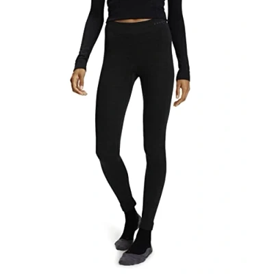 Image of FALKE Women&#039;s Wool Tech Long W TI Thermal Breathable Quick Dry 1 Piece Base Layer Bottom, Black (Black 3000), S