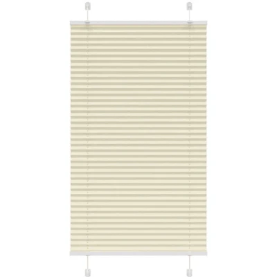 Image of vidaXL Pleated Blind Cream 70x150 cm Fabric Width 69.4 Polyester