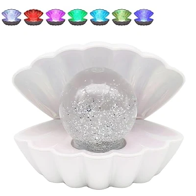 Image of L &amp; P Home Gifts Colour Changing Sensory Shell Might Light (Pearlised)