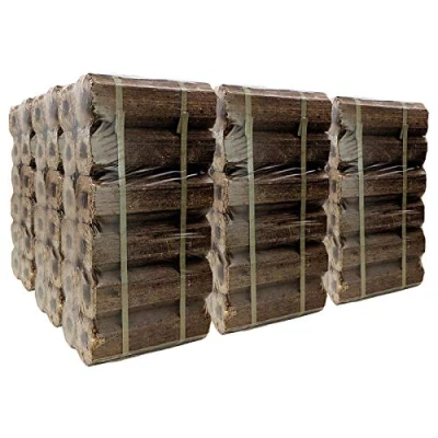 Image of AMOS Ultra Dry High Energy Heat Logs Eco Friendly Low Smoke Minimal Ash Sustainable Recycled Wood Fuel for Open Fires Burners Chimeneas 168