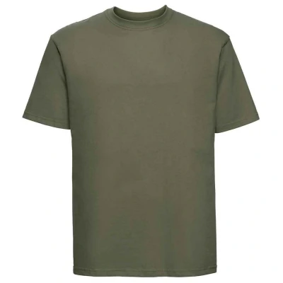 Image of Russell Athletic Mens Ringspun Cotton Classic T Shirt (Olive Green) Size X Small