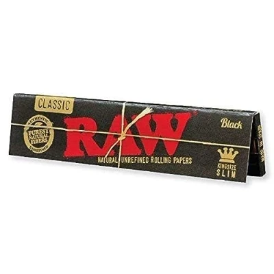 Image of 3XBlack King Size Slim Natural Unrefined Rolling Papers 1 Pack 32 Leaves