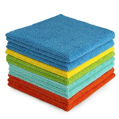 Image of AIDEA Microfibre Cloth Pack of 8, Multifunctional Reusable Cleaning Cloths, Lint Free Streak Washable Duster for House, Kitchen, Car, Motorbike, Windows 30 x cm