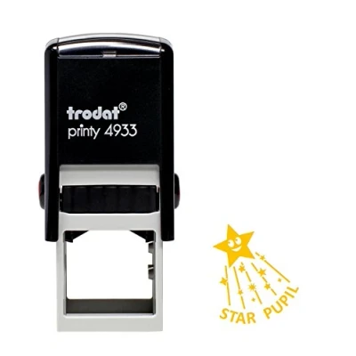 Image of Trodat Printy 4933 Teacher Stamp &quot;Star Pupil&quot; Self Inking, Yellow Ink