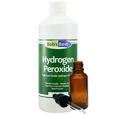 Image of Food Grade Hydrogen Peroxide 3% 500ml with 30ml Amber Glass Dropper Bottle