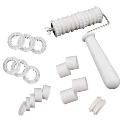 Image of Accessotech Fondant Ribbon Cutter Strip Embosser Roller Set Sugarcraft Cake Decorating Craft