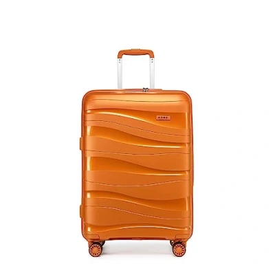 Image of Kono Large Suitcase 4 Wheels Check in Luggage 28“ Polypropylene Hard Shell with TSA Lock(Orange)