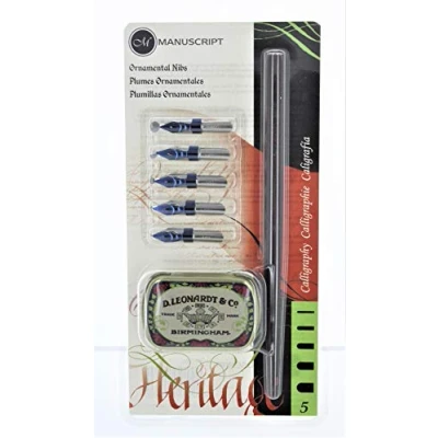 Image of Manuscript MDP2096 Calligraphy Ornamental Leonardt Dip Pen and Nibs Set
