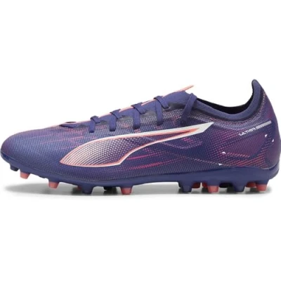 Image of Puma Ultra 5 Match MG Moulded stud football boots, Men&#039;s, Size: 7, Lapis lazuli/white/sunset glow Textile/synthetics