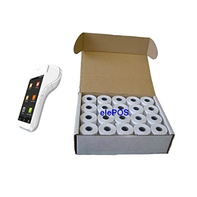 Image of elePOS Credit Card Rolls to Fit Pax A920, A 920, Pax, Dojo, Dojo A920 Pro, PaxA920 Pro PDQ Terminal, White