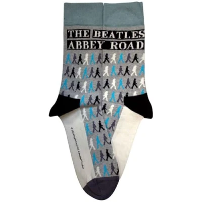 Image of Rock Off officially licensed products The Beatles Abbey Road Colours Crossing Repeat Ankle Socks One Size