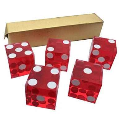 Image of NEW PERFECT 19MM PRECISION CASINO DICE/CRAPS STUNNING (Red)