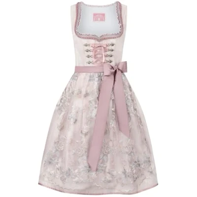 Image of Stockerpoint Women&#039;s Dirndl Lacey Special Occasion Dress, Rose, 6