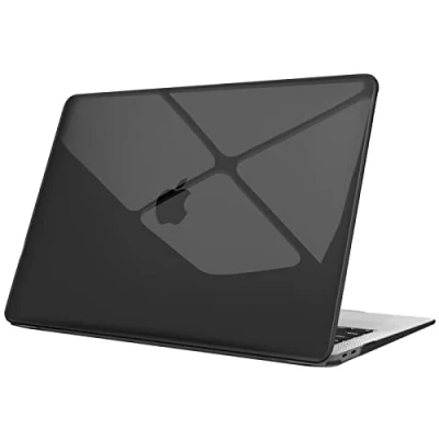 Image of FINTIE Case Compatible with MacBook Air 13.3 inch (2020/2019/2018 Not for 2024) Model A2337(M1)/A2179/A1932, Protective Snap On Hard Shell Cover Fit 13.3&quot; Retina Display Touch ID, Crystal Black