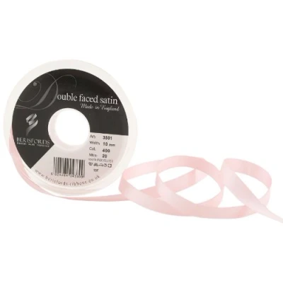 Image of Berisfords Double Satin Ribbon, Pink Azalea, 20 m