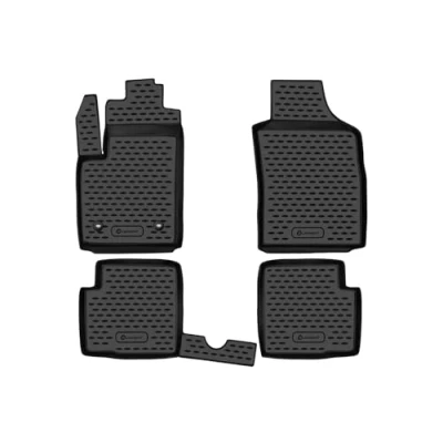 Image of Element Custom fit premium non slip rubber floor mats for VW Polo IV 4 type 6Q/9N/9N3 year: 02 09, black