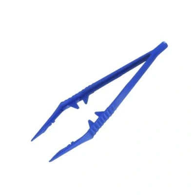 Image of Essex Reptile Plastic Feeding Tongs Tweezers 12cm Length Blue