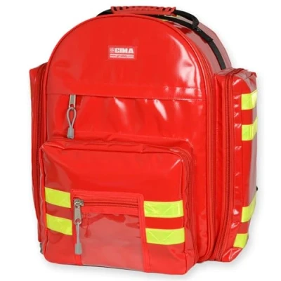 Image of Gima 27172 Logic 2 Rusksack, Backpack, Polyester PVC coated, Red Colour, Large Size, Dimensions 40x25x47 cm, for Rescuers, Trauma Doctors, Paramedics, First Aid and Civil Protection Professionals