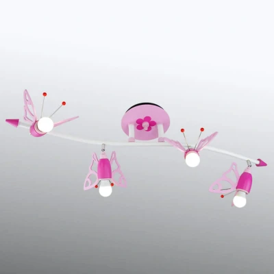 Image of Elobra Butterfly children’s ceiling spotlight four bulb