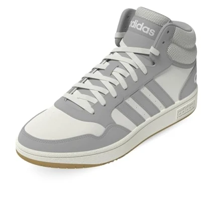 Image of adidas Women&#039;s Hoops 3.0 Mid Classic Shoes Non Football, Cloud White/Grey Two, 5.5 UK