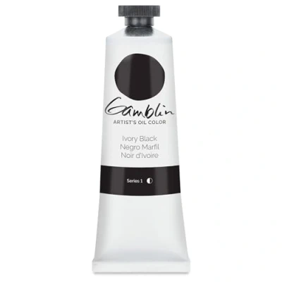 Image of Gamblin : Artist Oil Colour 37ml Ivory Black