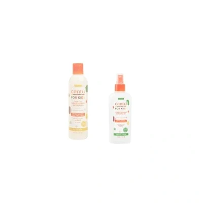 Image of Kids Conditioning Detangler Bundle with Cantu Detangling Spray 177ml and Shampoo 237ml Rab Gifts Microfibre Hair Wrap Comb