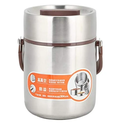 Image of Insulated Food Flask, Vacuum Thermal Flasks Premium Leakproof Container Hot Jar Double Walled Lunch Box Bento Insulation for Offices School Picnics Hikes Camping Travel