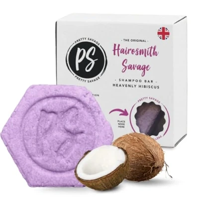 Image of Pretty Savage Vegan Natural Shampoo Bar Hairosmith 75g Coconut and Hibiscus Fragrance