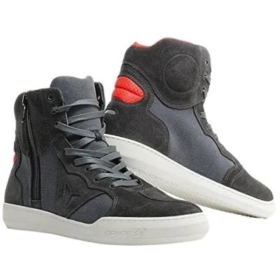 Image of Dainese Men&#039;s Metropolis Motorcycle Shoes, Red, Carbon Fluo Red UK
