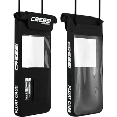 Image of Cressi Unisex Case Dry Phone Floating and waterproof cover for devices with screens up to 6 200g, Black, 15 cm UK
