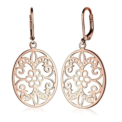 Image of Elli Earrings Ladies Ornament Floral in 925 Sterling Silver