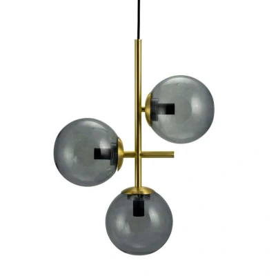 Image of Dyberg Larsen Como pendant light, 3 bulb, brass