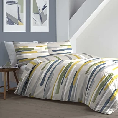 Image of Fusion Clifton Duvet Cover Set King Bed Size in Green