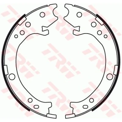 Image of 43053S9AE50, 43053S9AE51, 43053S9AE52, 43053T1GG00 Handbrake Shoes TRW GS8779 HONDA: CR V 4, 2