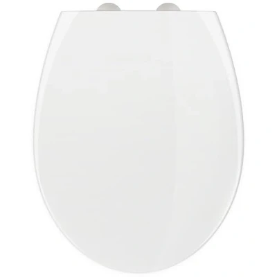 Image of Soft Close Toilet Seat Cover White Standard Size Loo Quick Release for Easy Cleaning Hard Wearing Premium UF Material Heavy Duty Durable WC Installation Dual Fixing &amp; Adjustable Hinges AAN®