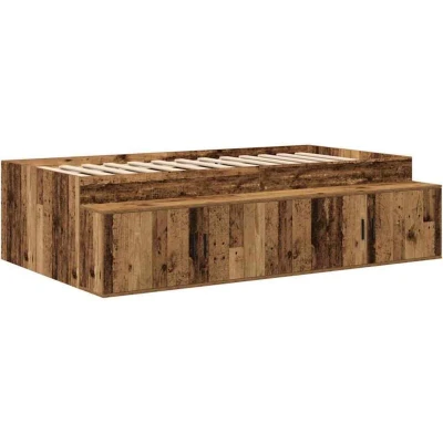 Image of vidaXL Storage Bed Frame Artisan Oak 75x190 cm