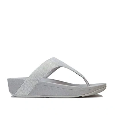 Image of Fitflop Women&#039;s Lottie Toe Post Holiday Glitz Open Sandals, Silver (Silver 011), 5 UK (38 EU)