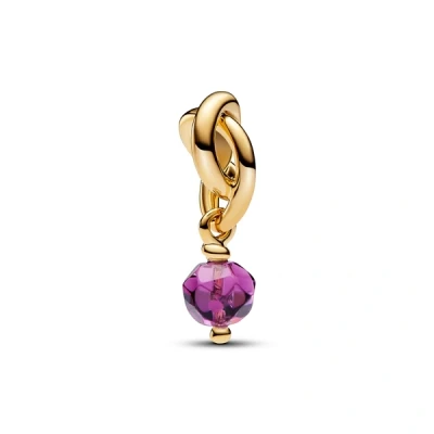 Image of Pandora Gold February Eternity Circle Dangle Charm