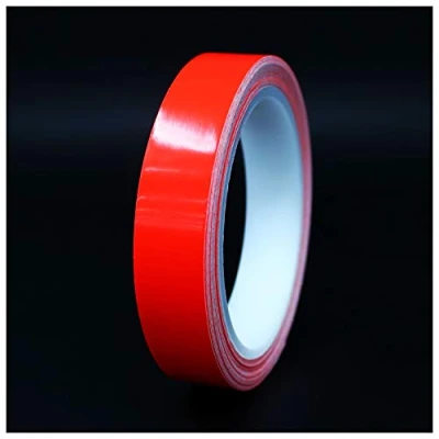 Image of Finest Folia 10 Metre Shiny Decorative Strips for Car, Motorcycle, Boat, Model Making, Silver Chrome Strips, Side Stripes (Neon Red, 20 mm Width)