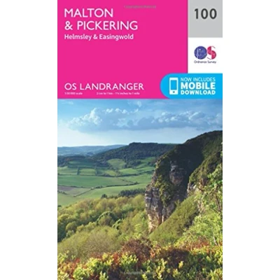 Image of Landranger 100 Malton &amp; Pickering, Helmsley Easingwold Map With Digital Version