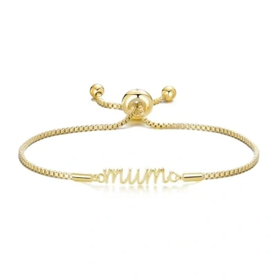 Image of Philip Jones Gold Plated Mum Bracelet Created with Zircondia® Crystals